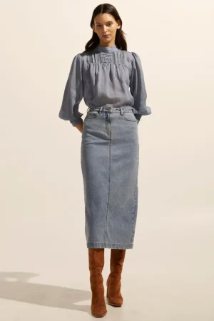 Discount zoe kratzmann Accord Skirt-Washed Denim