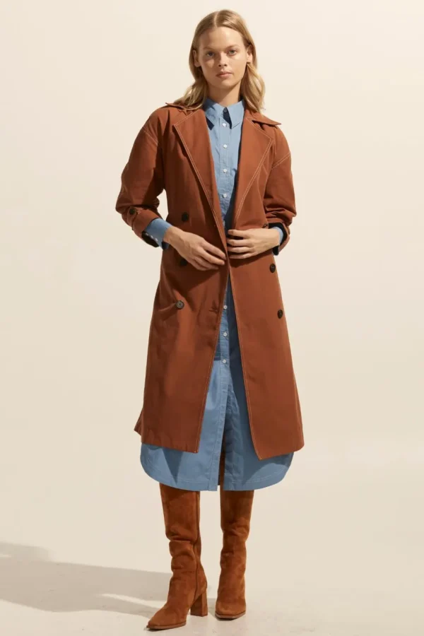 New zoe kratzmann Agent Coat-Sienna