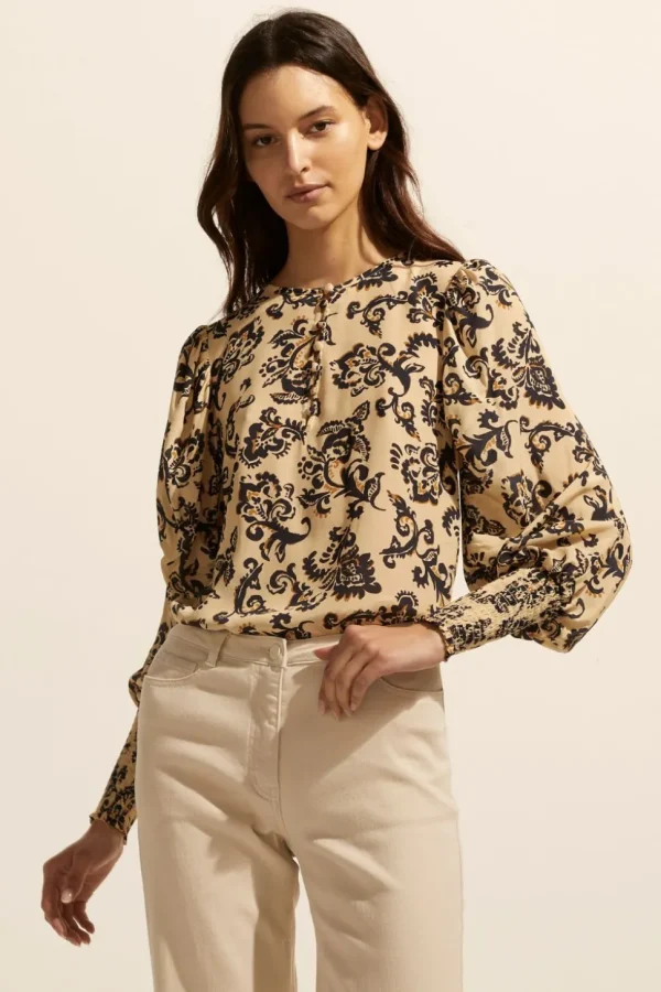 Sale zoe kratzmann Beam Top-Ochre Floral