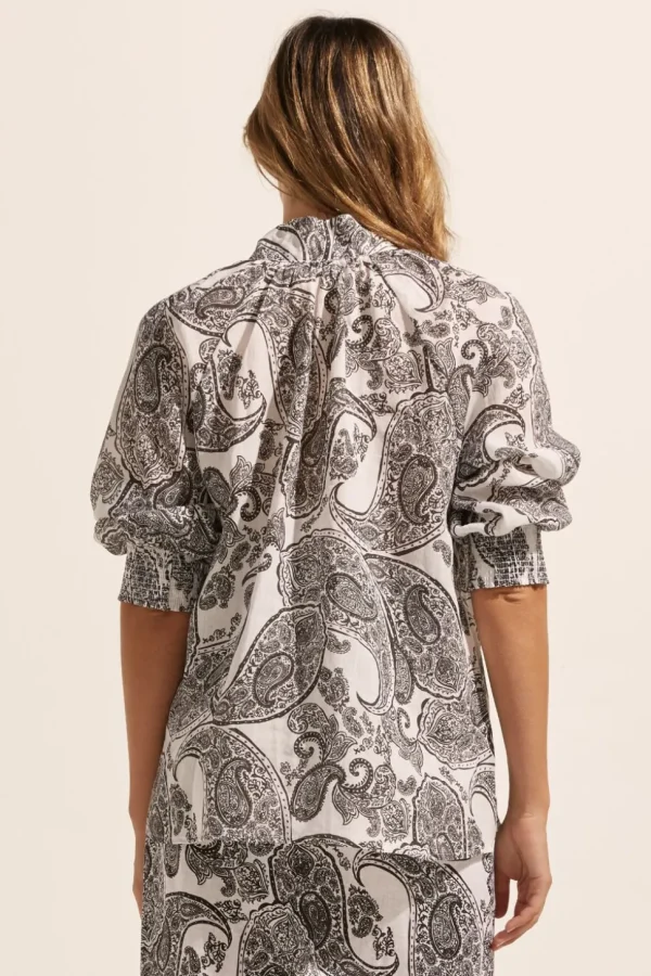 Best zoe kratzmann Carousel Top-Black Paisley