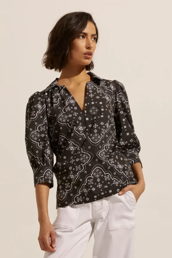 Store zoe kratzmann Clarity Top-Black Bandana