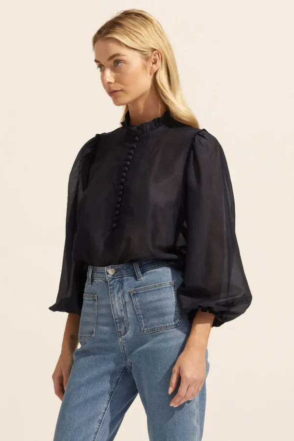 Best Sale zoe kratzmann Context Top-Indigo