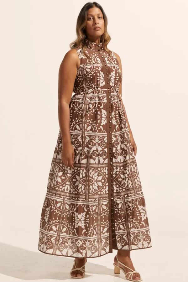 Online zoe kratzmann Crescent Dress-Choc Mosaic