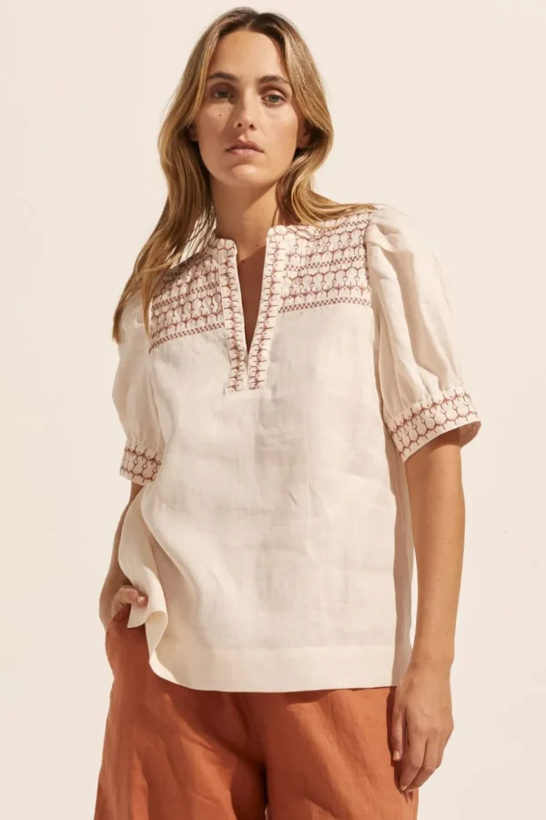 New zoe kratzmann Dialect Top-Ivory