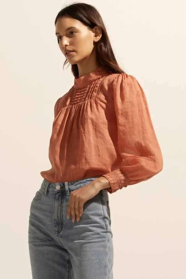 Best Sale zoe kratzmann Faze Top-Apricot