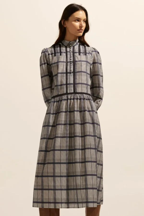 Shop zoe kratzmann Gleam Dress-Ink/Porcelain Check