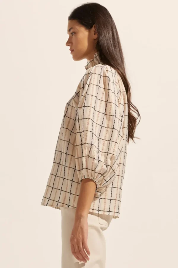 Best zoe kratzmann Grant Top-Ivory Check