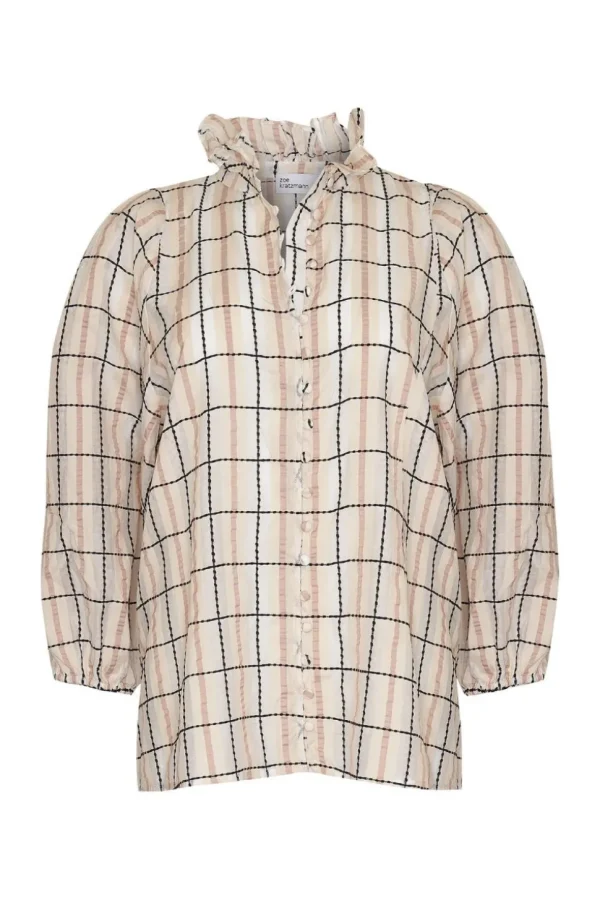 Best zoe kratzmann Grant Top-Ivory Check