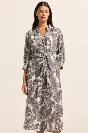 Shop zoe kratzmann Halcyon Dress-Black Paisley