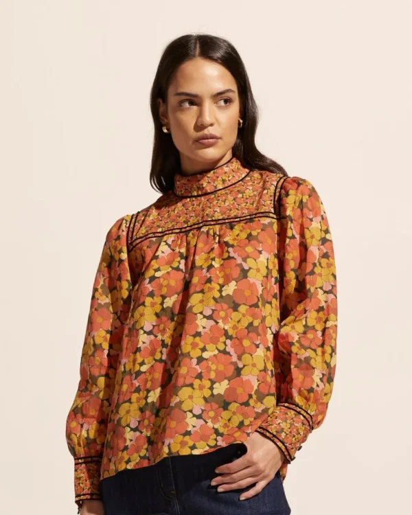 Cheap zoe kratzmann Horizen Top-Sunset Floral