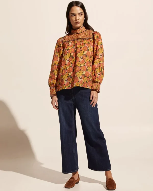 Cheap zoe kratzmann Horizen Top-Sunset Floral