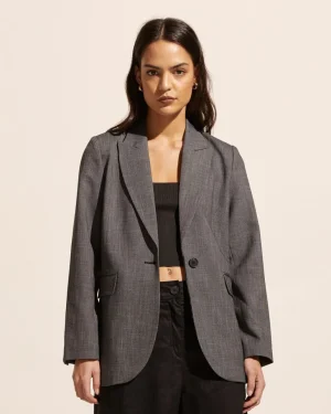 Shop zoe kratzmann Index Jacket-Charcoal Mini