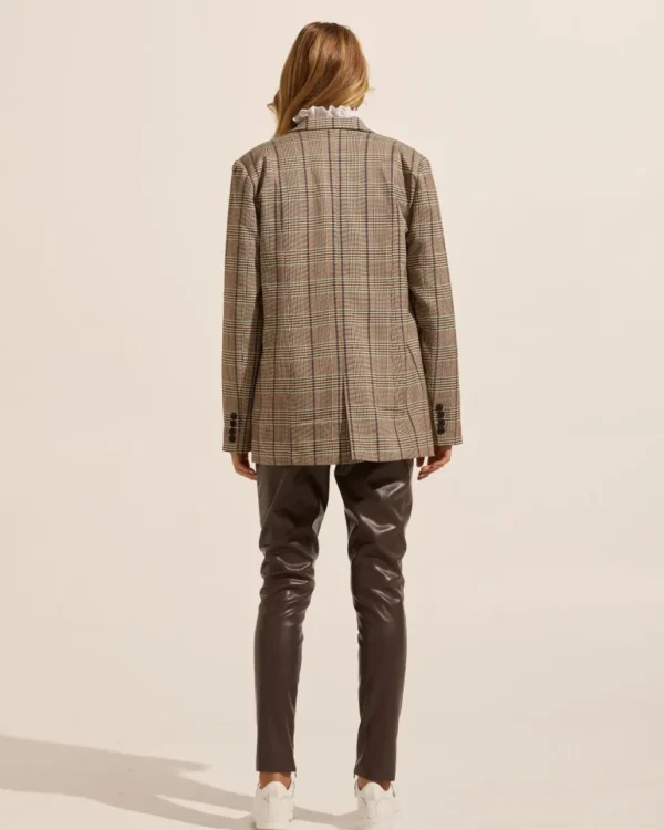 Clearance zoe kratzmann Index Jacket-Navy/Chocolate Check