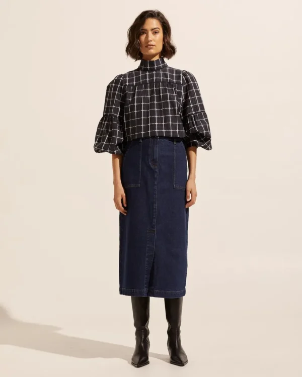 Shop zoe kratzmann Loft Skirt-Dark Denim