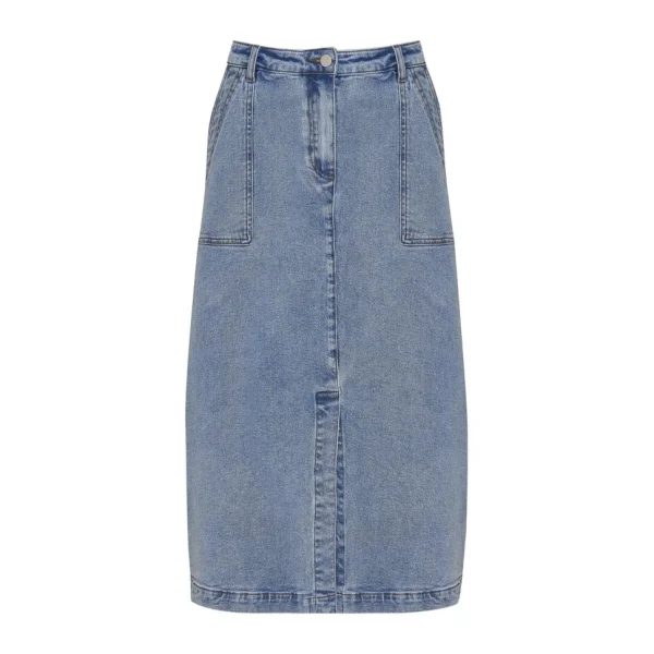 New zoe kratzmann Loft Skirt-Washed Denim