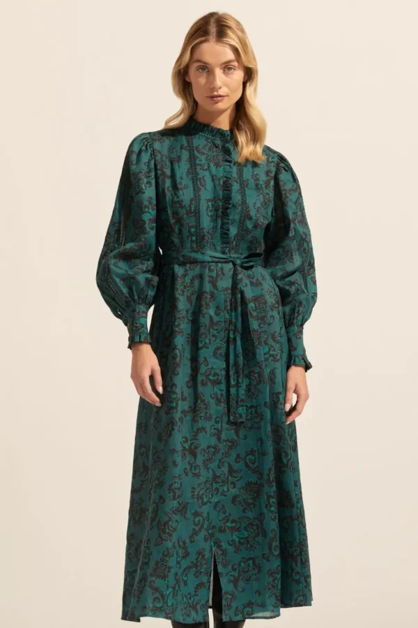 Shop zoe kratzmann Melody Dress-Green Floral