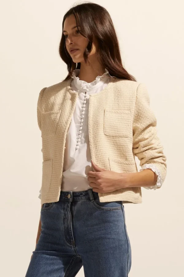 Cheap zoe kratzmann Patron Jacket-Ecru Boucle