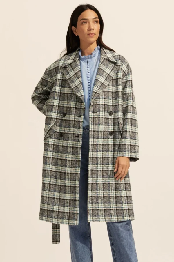 Discount zoe kratzmann Pillar Coat-Green Check