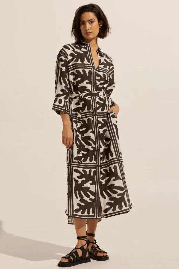 New zoe kratzmann Pinpoint Dress-Frond Choc