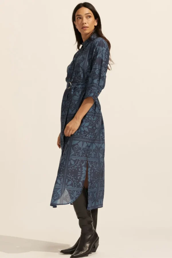 Fashion zoe kratzmann Pinpoint Dress-Indigo Mosaic