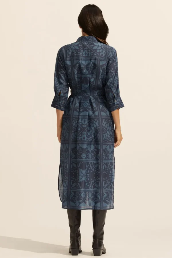 Fashion zoe kratzmann Pinpoint Dress-Indigo Mosaic