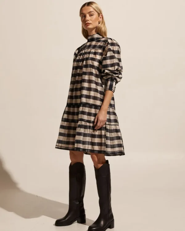 Shop zoe kratzmann Prowess Dress-Black/Ecru Check