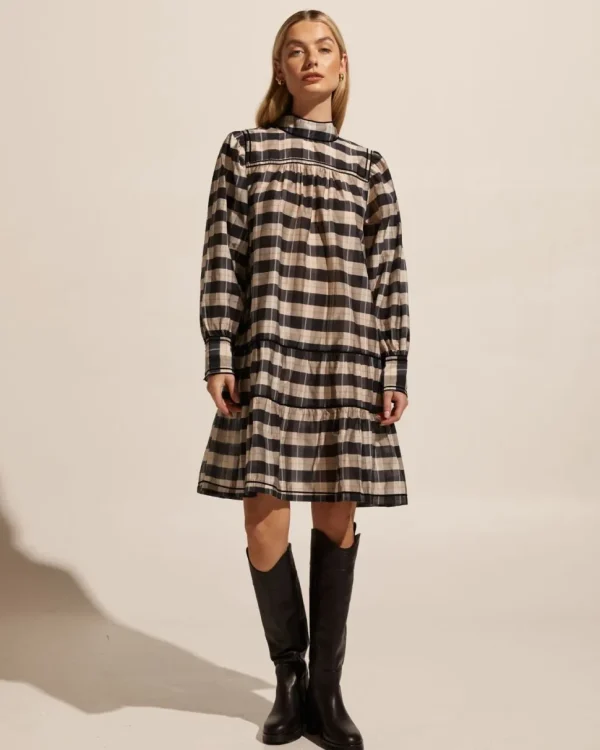 Shop zoe kratzmann Prowess Dress-Black/Ecru Check