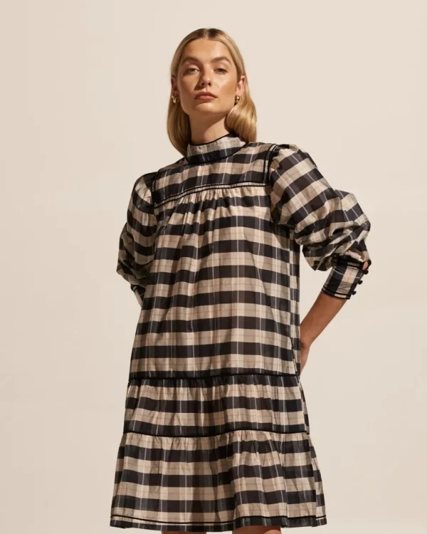 Shop zoe kratzmann Prowess Dress-Black/Ecru Check