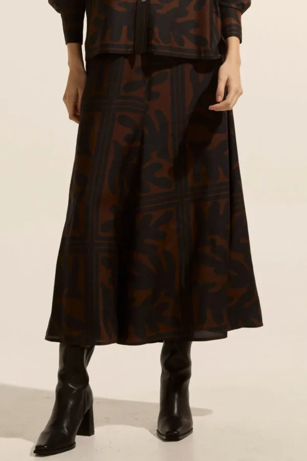 Fashion zoe kratzmann Recite Skirt-Choc Frond