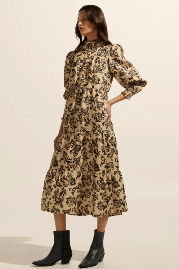 Flash Sale zoe kratzmann Recruit Dress-Ochre Floral