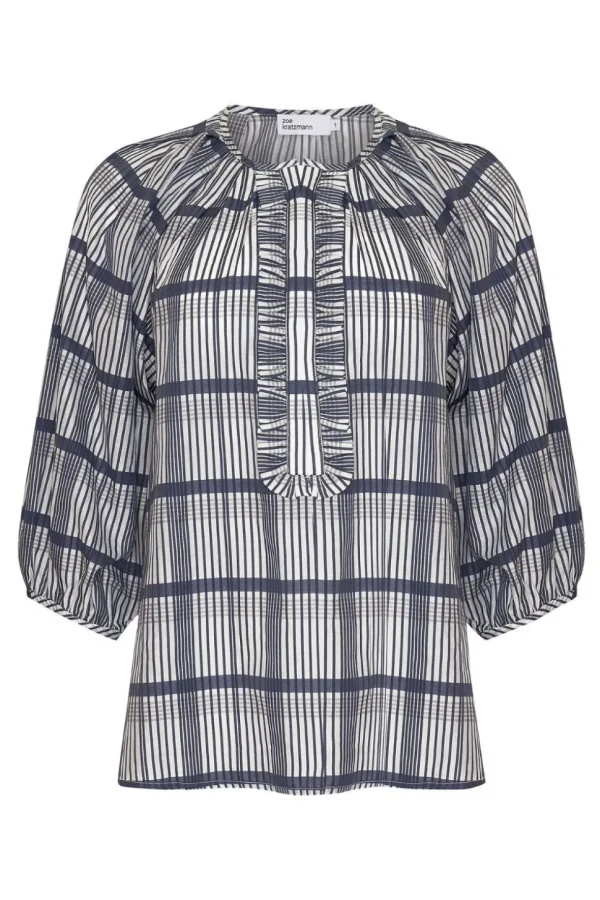 Flash Sale zoe kratzmann Refine Top-Ink/Porcelain Check