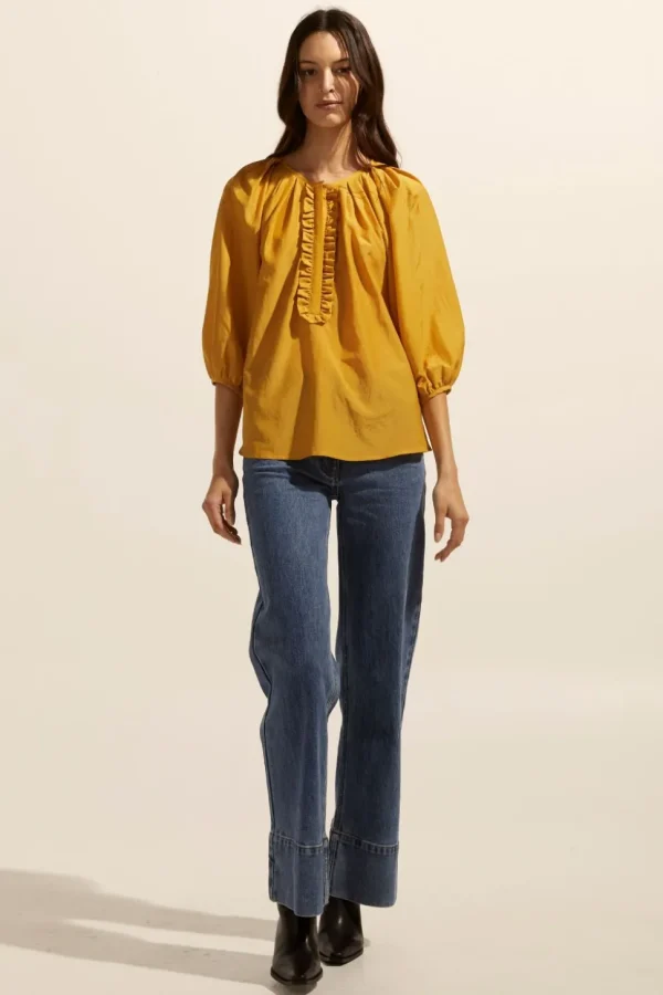 Online zoe kratzmann Refine Top-Ochre