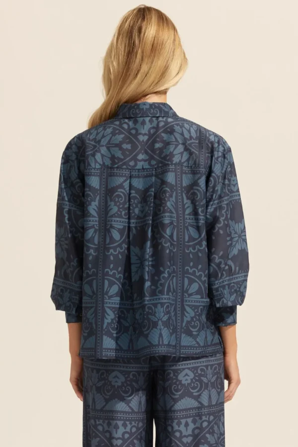 Online zoe kratzmann Reflex Top-Indigo Mosaic