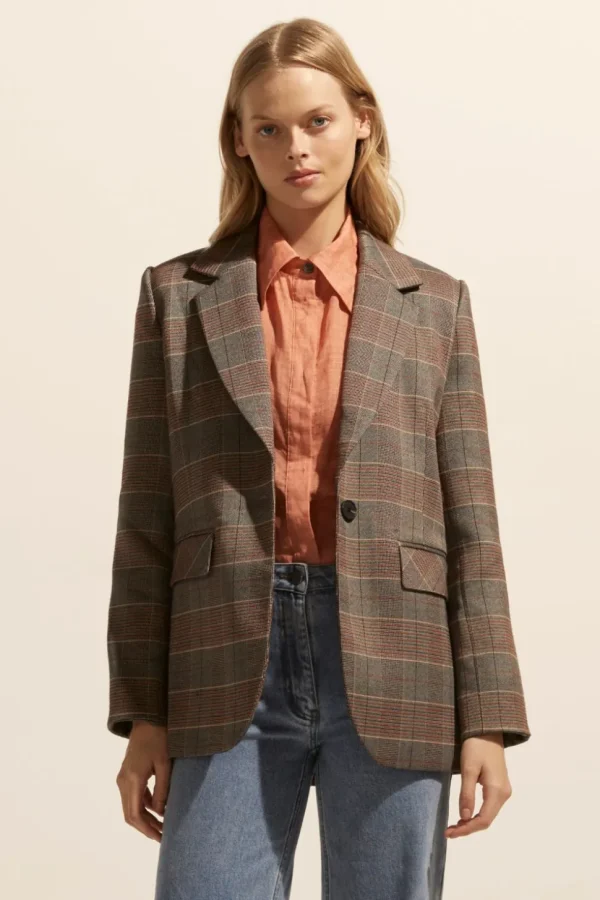 Sale zoe kratzmann Scout Jacket-Clay Check