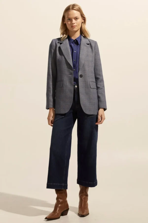 New zoe kratzmann Scout Jacket-Sapphire Check