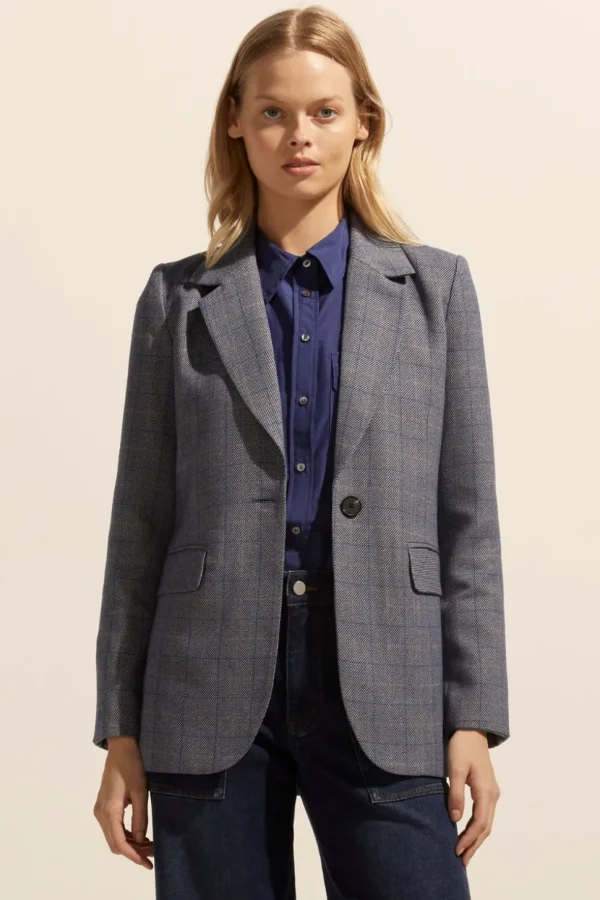 New zoe kratzmann Scout Jacket-Sapphire Check