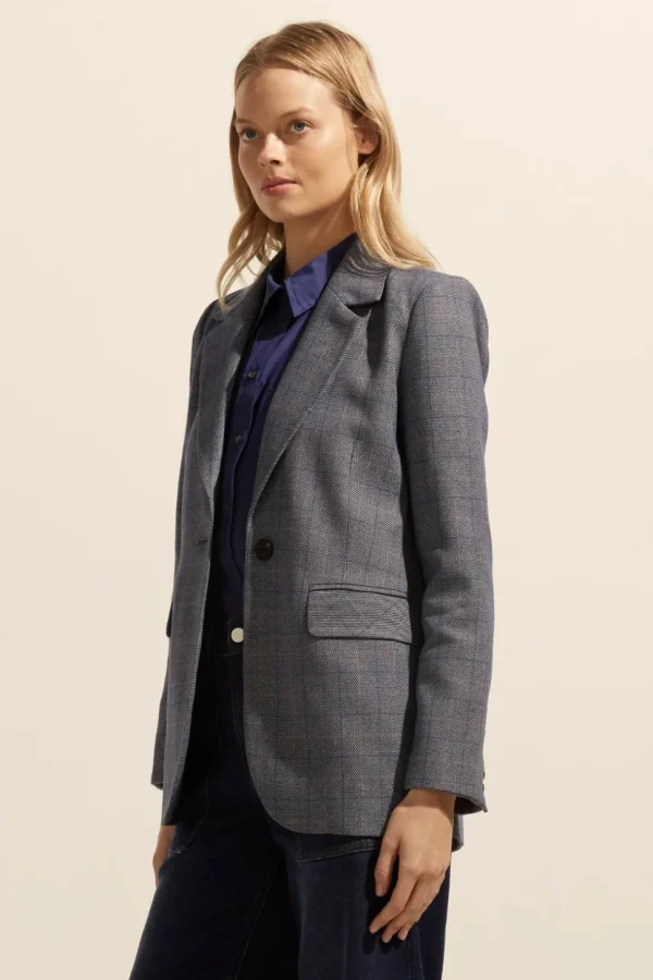 New zoe kratzmann Scout Jacket-Sapphire Check