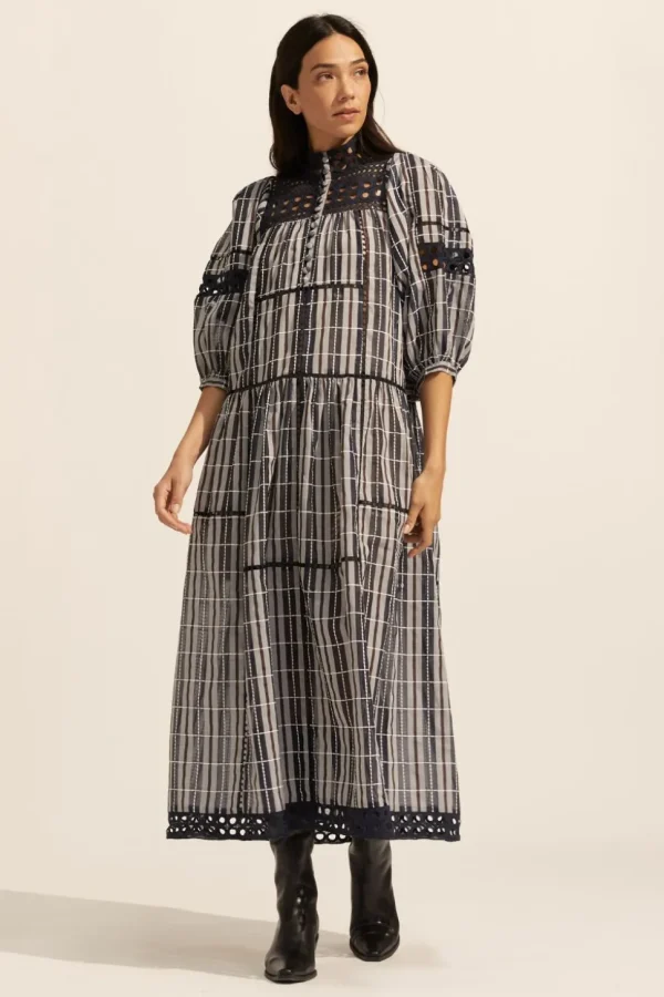 Clearance zoe kratzmann Tactic Dress-Indigo Check