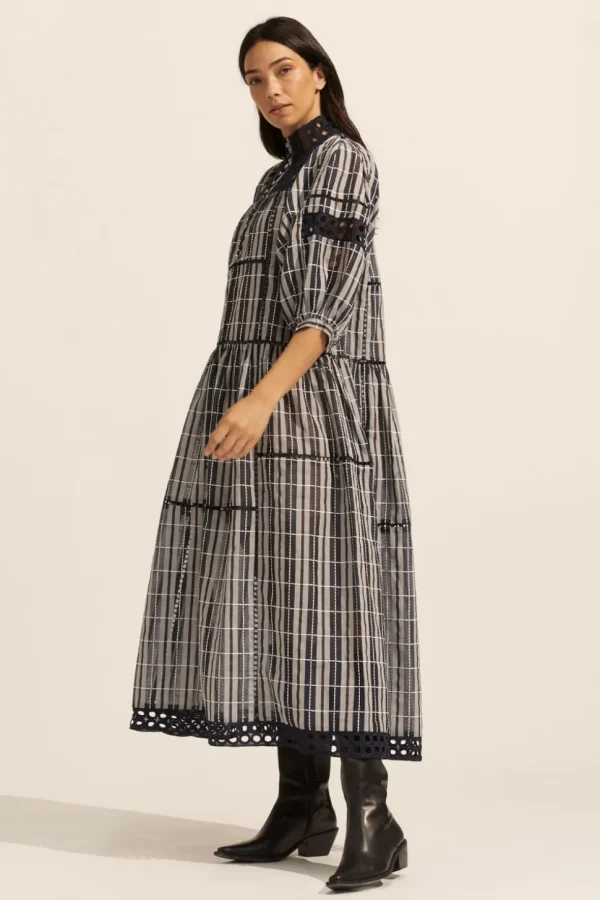 Clearance zoe kratzmann Tactic Dress-Indigo Check