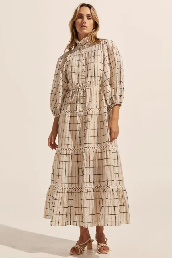 Fashion zoe kratzmann Toast Dress-Ivory Check