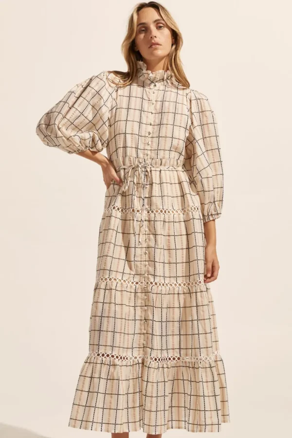 Fashion zoe kratzmann Toast Dress-Ivory Check