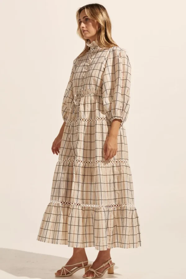 Fashion zoe kratzmann Toast Dress-Ivory Check