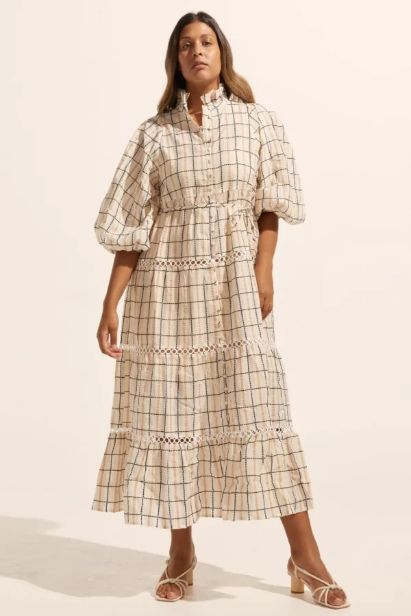 Fashion zoe kratzmann Toast Dress-Ivory Check