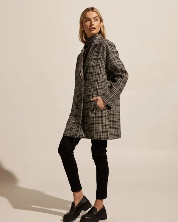 Store zoe kratzmann Transit Coat-Black Check