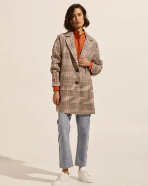 New zoe kratzmann Transit Coat-Musk Check