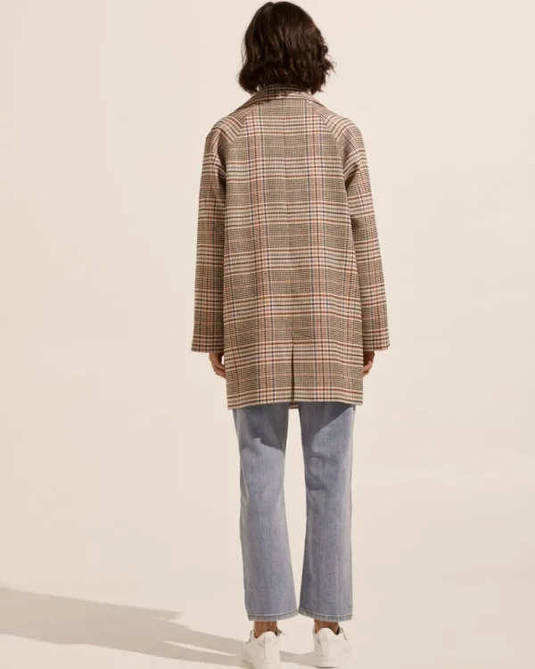 New zoe kratzmann Transit Coat-Musk Check