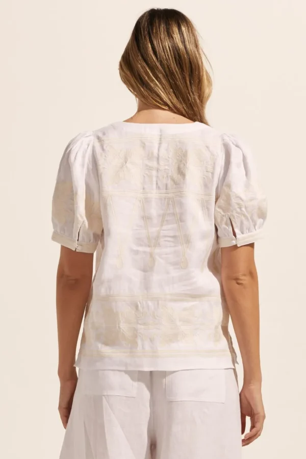 Flash Sale zoe kratzmann Venture Top-Porcelain Embroid